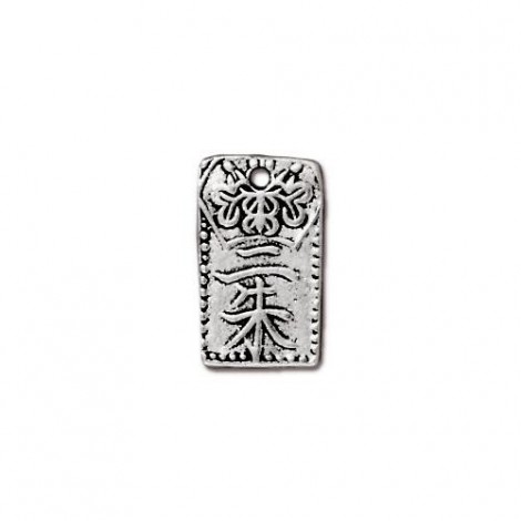 12mm TierraCast Nisshu Drop - Ant Silver Plated - Pack of 2