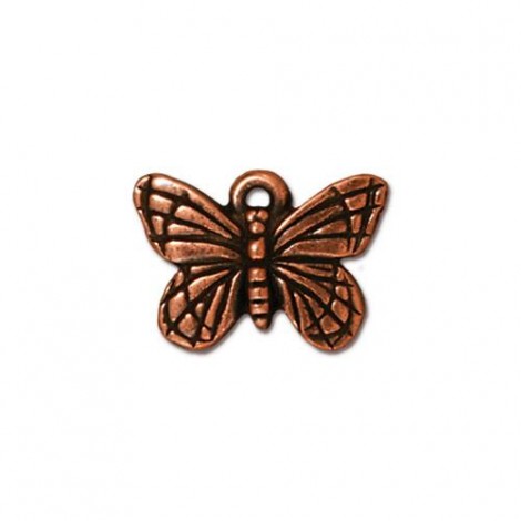 16x11mm TierraCast Monarch Butterfly Charm - Antique Copper Plated - Pack of 2