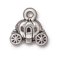 15mm TierraCast Carriage Charm - Silver Plated