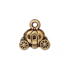 15mm TierraCast Carriage Charm - 22K Gold Plated