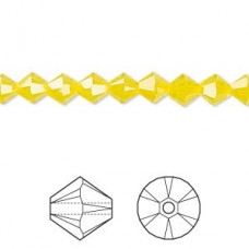 6mm Swarovski Crystal Bicones - Yellow Opal - Pack of 10
