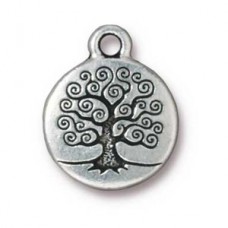 15mm TierraCast Tree of Life Drop - Antique Silver