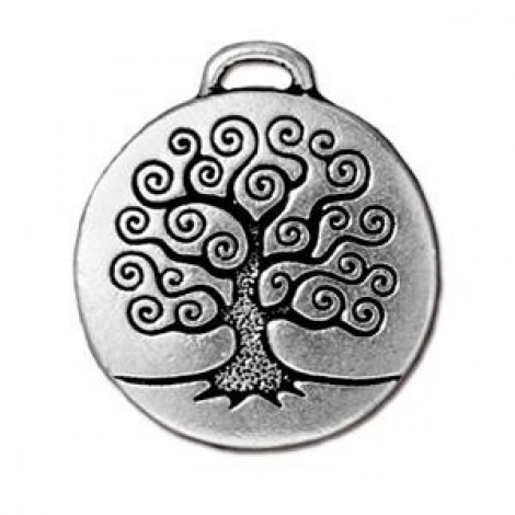 26mm TierraCast Tree of Life Drop - Ant Silver
