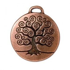 26mm TierraCast Tree of Life Drop - Ant Copper - Each