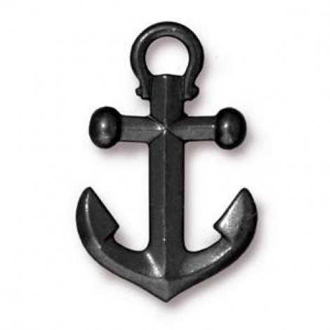 27x17mm TierraCast Anchor Charm - Black Oxide - Each