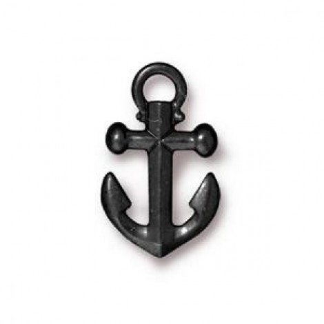 19x12mm TierraCast Anchor Charm - Black Oxide - Pack of 2