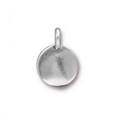 12mm TierraCast Blank Charms - Bright Silver Plated