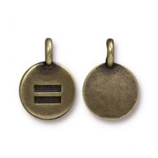 12mm TierraCast Equality Charm - Brass Oxide - Pack of 2