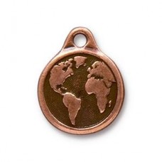 16mm TierraCast Earth Drop - Antique Copper - Pack of 2