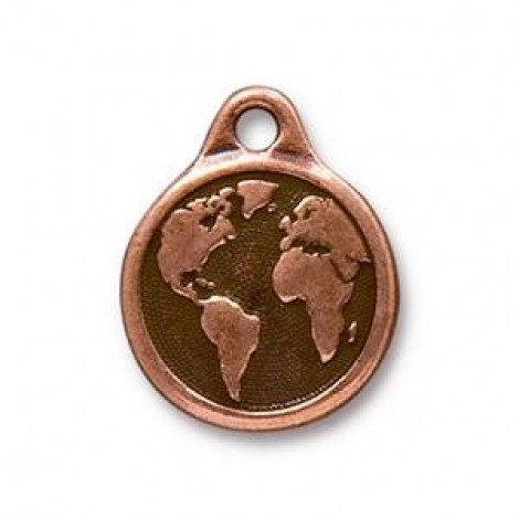 16mm TierraCast Earth Drop - Antique Copper - Pack of 2