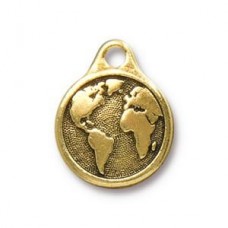 16mm TierraCast Earth Drop - Antique Gold - Pack of 2
