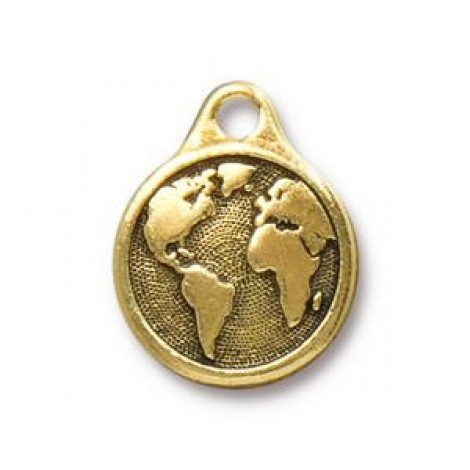 16mm TierraCast Earth Drop - Antique Gold - Pack of 2
