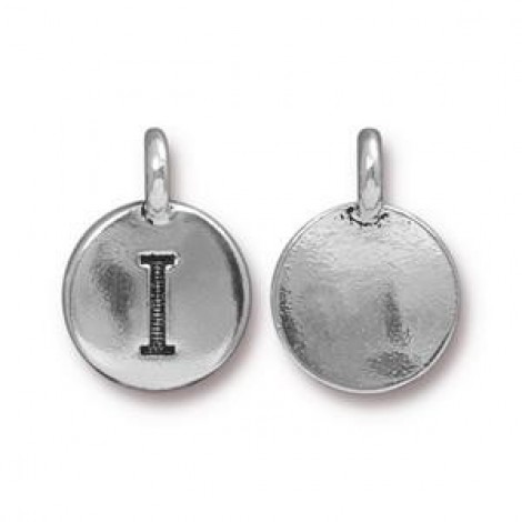 11x16mm TierraCast Letter Charms - I - Antique Silver - Each