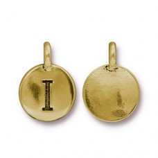 11x16mm TierraCast Letter Charms - I - Antique Gold - Each