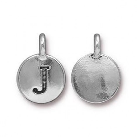 11x16mm TierraCast Letter Charms - J - Antique Silver - Each