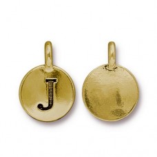 11x16mm TierraCast Letter Charms - J - Antique Gold
