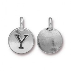 11x16mm TierraCast Letter Charms - Y - Antique Silver