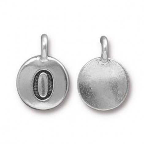 11x16mm TierraCast Number Charms - Silver Plated - 0