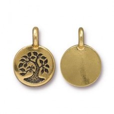 TierraCast 12mm Tree of Life Charms - Ant Gold