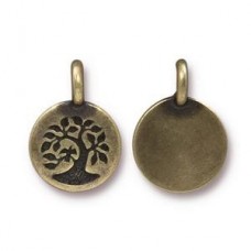 TierraCast 12mm Tree of Life Charms - Brass Oxide