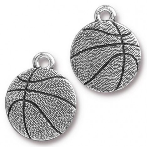 19mm TierraCast Basketball Charms - Ant Silver