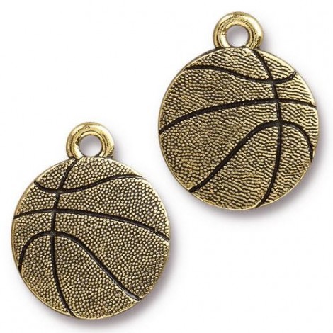 19mm TierraCast Basketball Charms - Ant Gold