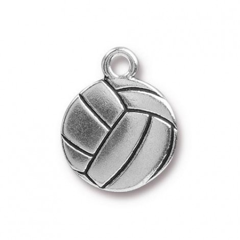 19mm TierraCast Volleyball Charms - Ant Silver