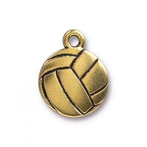 19mm TierraCast Volleyball Charms - Ant Gold