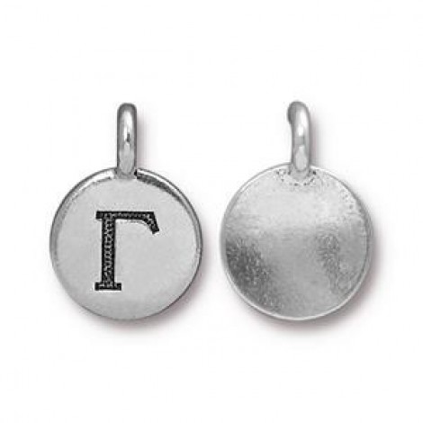 17x12mm Silver TierraCast Greek Letter Charm - Gamma - Each 17x12mm Silver TierraCast Greek Letter Charm - Gamma - Each