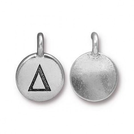 17x12mm Silver TierraCast Greek Letter Charm - Delta - Each 17x12mm Silver TierraCast Greek Letter Charm - Delta - Each