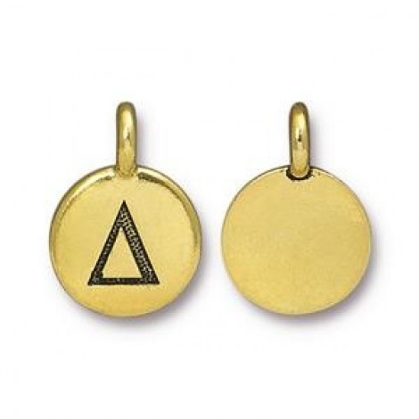 17x12mm Gold TierraCast Greek Letter Charm - Delta - Each 17x12mm Gold TierraCast Greek Letter Charm - Delta - Each