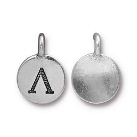 17x12mm Silver TierraCast Greek Letter Charm - Lamda - Each