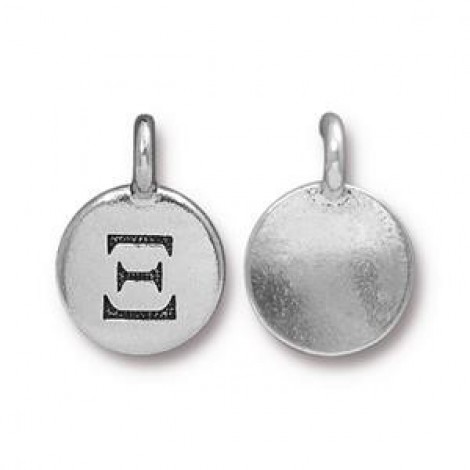 17x12mm Silver TierraCast Greek Letter Charm - XI - Each 17x12mm Silver TierraCast Greek Letter Charm - XI - Each