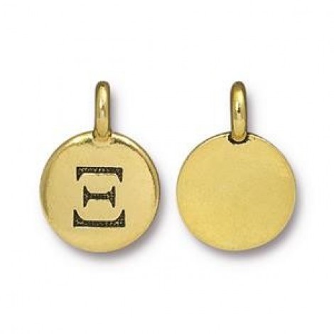 17x12mm Gold TierraCast Greek Letter Charm - XI - Each 17x12mm Gold TierraCast Greek Letter Charm - XI - Each