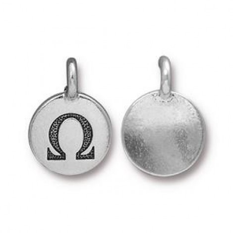 17x12mm Silver TierraCast Greek Letter Charm - Omega - Each 17x12mm Silver TierraCast Greek Letter Charm - Omega - Each