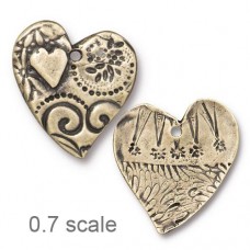 23.5x22.5mm TierraCast Amor Pendant - Brass Oxide - Each