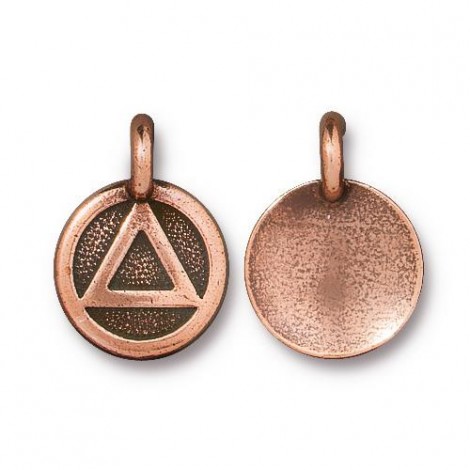12mm TierraCast Recovery Charm - Antique Copper - Pack of 2