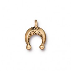 13.5mm TierraCast Mini Naja Charm - Antique Gold - Pack of 2