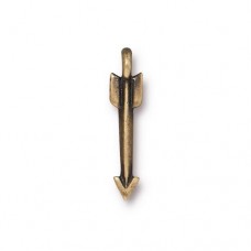 20mm TierraCast Mini Arrow Charms - Brass Oxide - Pack of 2