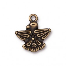 19mm TierraCast Thunderbird Charm - Brass Oxide - Each