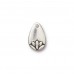13x8mm TierraCast Lotus Petal Drops - Antique Fine Silver Plated - Pack of 2