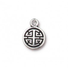 11mm TierraCast Chinese Lu Charms - Antique Fine Silver Plated