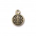 11mm TierraCast Chinese Lu Charms - Antique 22K Gold Plated - Pack of 2