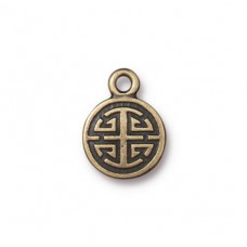 11mm TierraCast Chinese Lu Charms - Brass Oxide