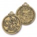24x28mm TierraCast Chinese Dragon Coin Pendant-Drop - Antique 22K Gold Plated