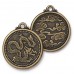 24x28mm TierraCast Chinese Dragon Coin Pendant-Drop - Brass Oxide
