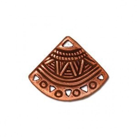 19x15mm TierraCast Ethnic Fan Connector/Drop - Antique Copper