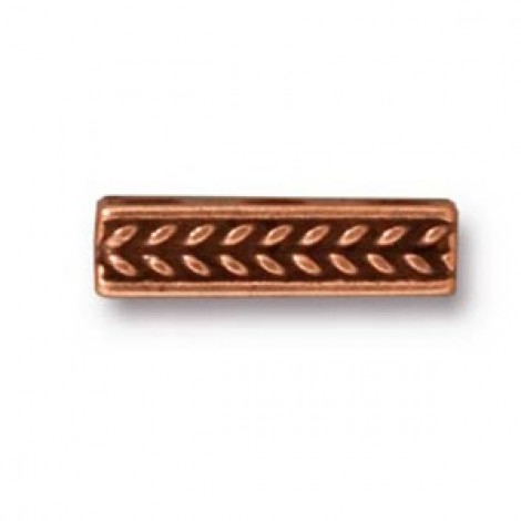 15mm TierraCast Braided 3-Hole Spacer Bar - Ant Copper