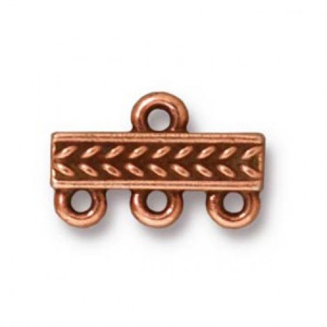 15mm TierraCast Braided 3-1 Link Bar - Antique Copper