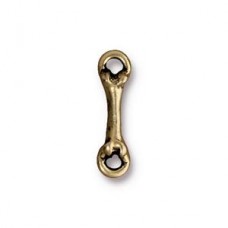 18mm TierraCast Bone Link Bar - Brass Oxide - Pack of 2